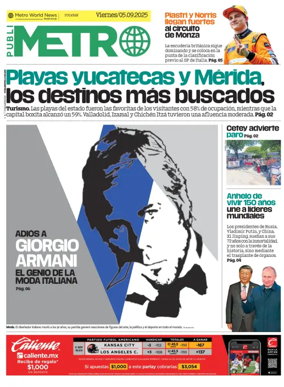 Cover of Publimetro Quintana Roo