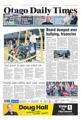 Cover of Otago Daily Times