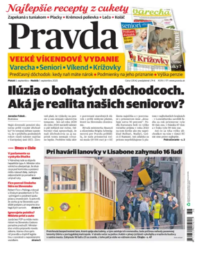 Cover of Pravda of Slovakia