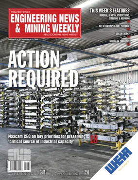 Cover of Engineering News and Mining Weekly