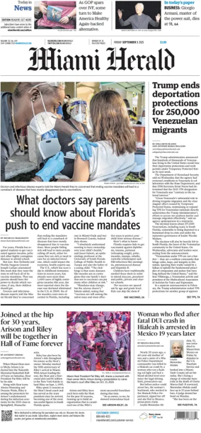 Cover of Miami Herald