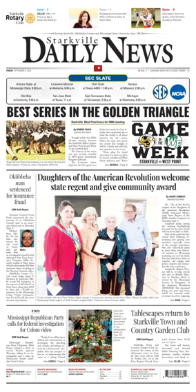 Cover of Starkville Daily News