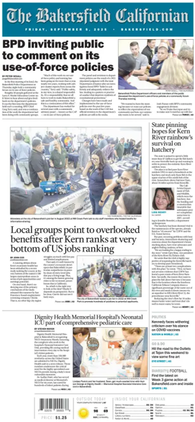 Cover of The Bakersfield Californian