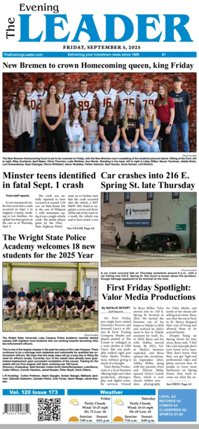 Cover of The Evening Leader