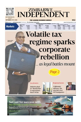 Cover of The Zimbabwe Independent