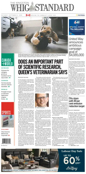 Cover of Kingston Whig-Standard