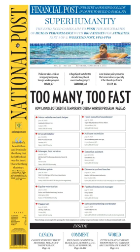 Cover of National Post - (National Edition)