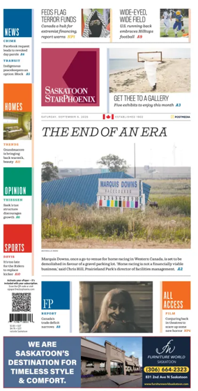 Cover of Saskatoon StarPhoenix