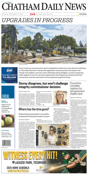 Cover of The Chatham Daily News