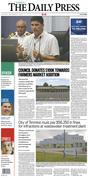 Cover of The Daily Press (Timmins)