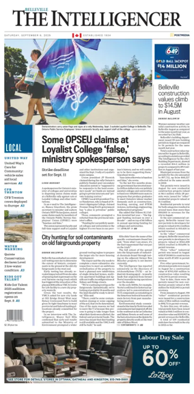 Cover of The Intelligencer (Belleville)