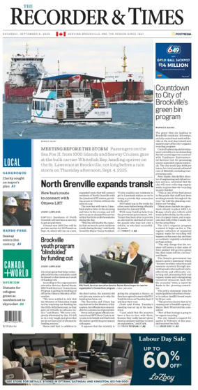 Cover of The Recorder & Times (Brockville)