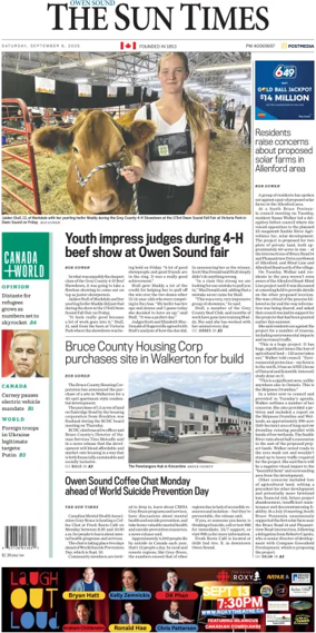 Cover of The Sun Times (Owen Sound)