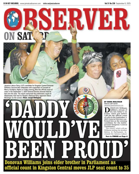 Cover of Daily Observer (Jamaica)