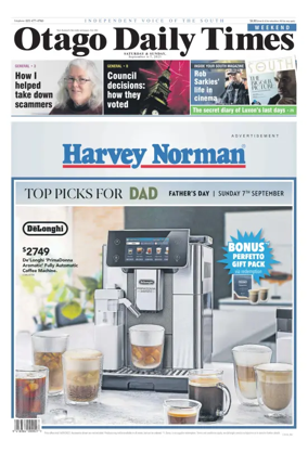 Cover of Otago Daily Times