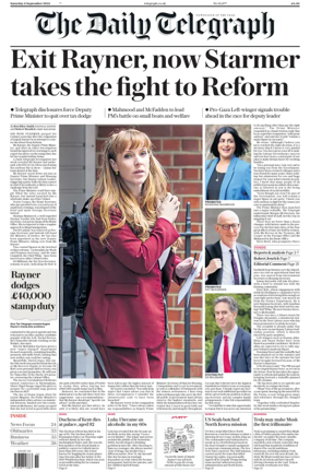 Cover of The Daily Telegraph - Saturday