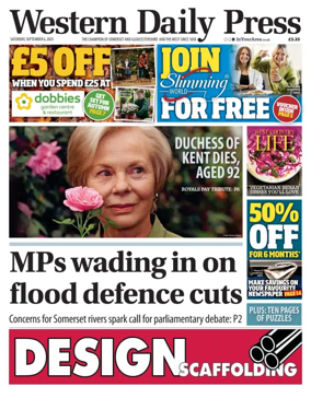 Cover of Western Daily Press (Saturday)