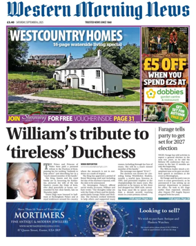 Cover of Western Morning News (Saturday)