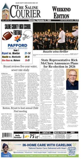 Cover of The Saline Courier Weekend