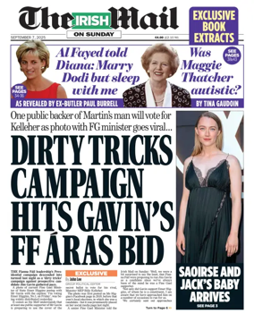 Cover of The Irish Mail on Sunday