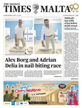 Cover of The Sunday Times of Malta