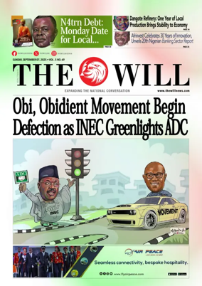 Cover of THEWILL NEWSPAPER