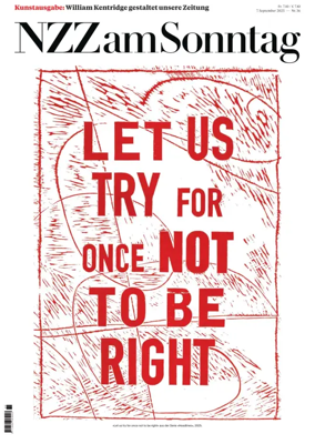 Cover of Neue Zurcher Zeitung Sunday