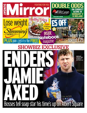 Cover of Sunday Mirror (Northern Ireland)