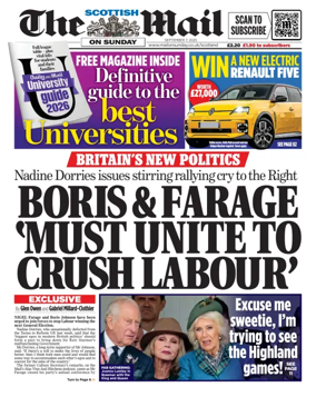 Cover of The Scottish Mail on Sunday