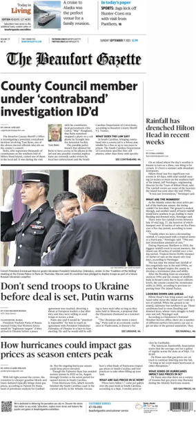 Cover of Beaufort Gazette (Sunday)