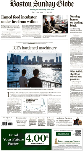 Cover of Boston Sunday Globe