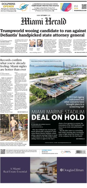 Cover of Miami Herald (Sunday)