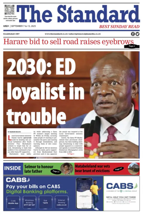 Cover of The Standard (Zimbabwe)