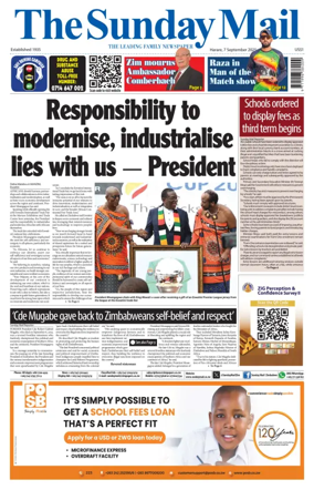Cover of The Sunday Mail (Zimbabwe)