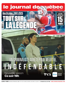 Cover of Le Journal de Quebec