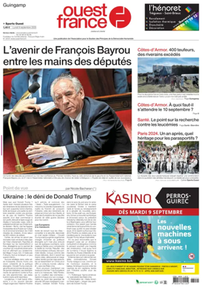 Cover of Ouest France (Guingamp)