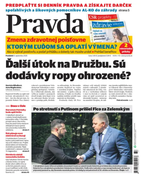 Cover of Pravda of Slovakia