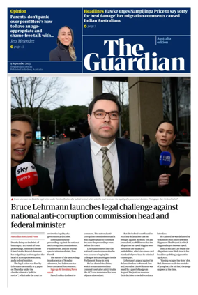 Cover of The Guardian Australia