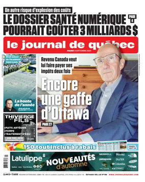 Cover of Le Journal de Quebec