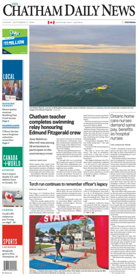 Cover of The Chatham Daily News
