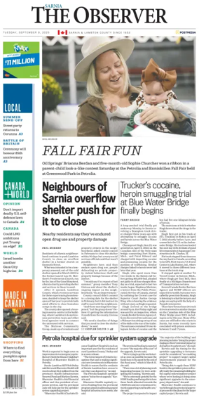 Cover of The Observer (Sarnia)