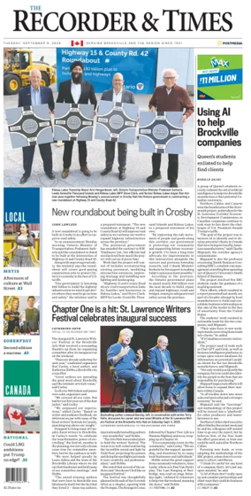 Cover of The Recorder & Times (Brockville)