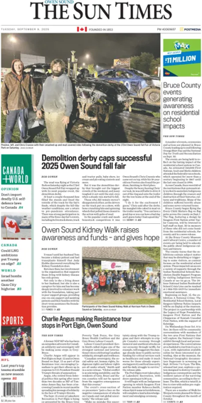 Cover of The Sun Times (Owen Sound)