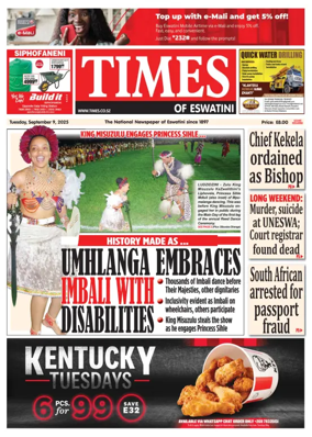 Cover of Times of Eswatini