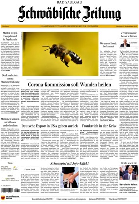 Cover of Schwaebische Zeitung (Bad Saulgau)