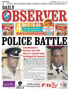 Cover of Daily Observer (Jamaica)