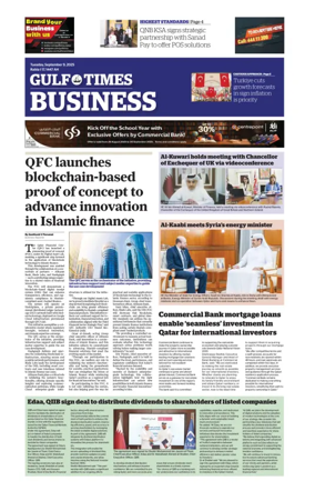 Cover of Gulf Times Business
