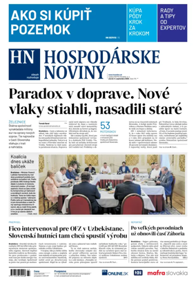 Cover of Hospodárske noviny