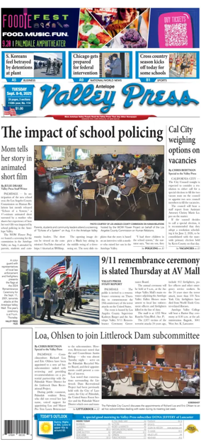 Cover of Antelope Valley Press