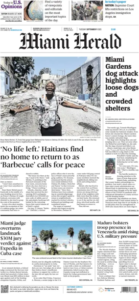 Cover of Miami Herald